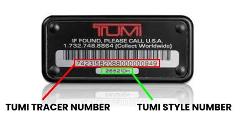 tumi tracer number lookup